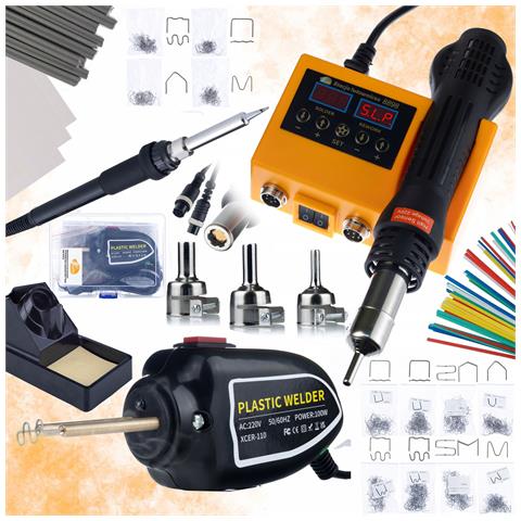 Stazione Saldante 2 In 1 Orange Husky Oh660 - 660w, Display Led, Regolazione Temperatura | Saldatura Elettronica E Plastica - Foto 1