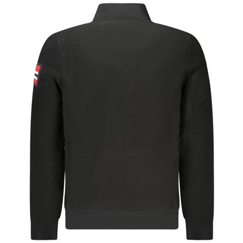 Felpa nera con zip© da uomo Norvegia 1963 - Colore: Nero, Taglia: XL - Foto 3