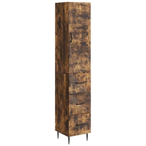 Set di armadi 2 pcs Rovere Fumo 33 x 34,5 x 90 cm - Foto 1
