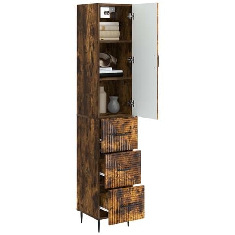 Set di armadi 2 pcs Rovere Fumo 33 x 34,5 x 90 cm - Foto 2