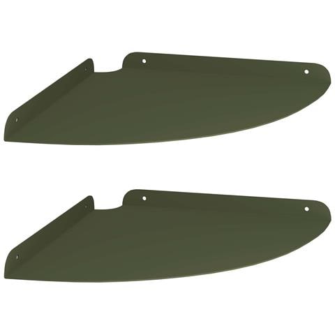 Mensola sospesa 2 pcs Verde oliva 30 x 30 x 2 cm - Foto 1