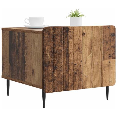 Tavolino da salotto con cassetto Legno antico 49 x 50 x 42 cm - Foto 2