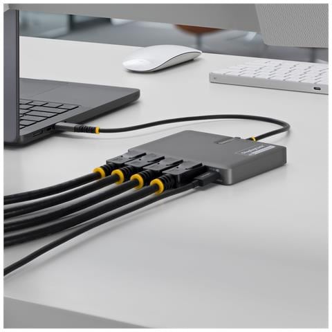 QUAD-USB-DP-ADAPT replicatore di porte e docking station per laptop Cablato USB 3.2 Gen 1 (3.1 Gen 1) Type-C Grigio - Foto 7