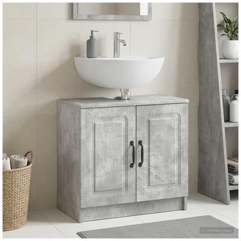 Armadio per Lavabo da Bagno UTRECHT Grigio Cemento - Foto 2
