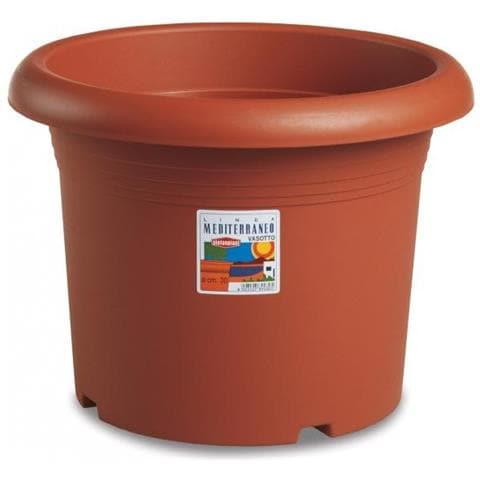 Vaso Linea Mediterraneo Polipropilene Riciclabile, Color Terracotta Ø 60 cm - Foto 2