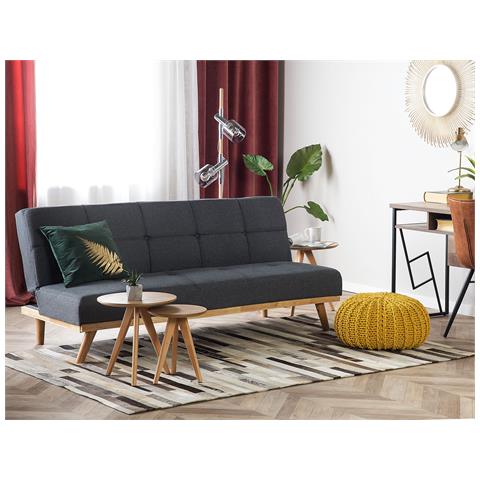 Divano Letto 3 Posti Grigio Scuro Froya - Foto 16