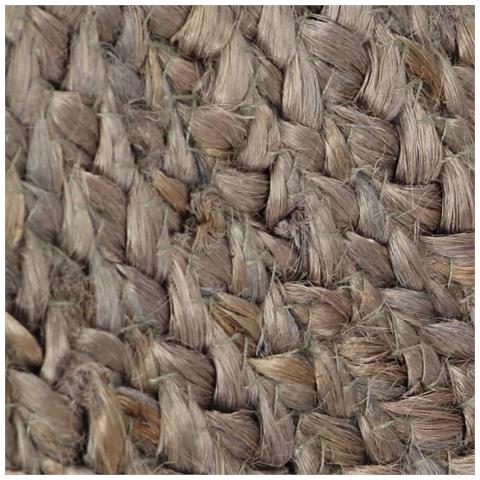 Tappeto Lavorato A Mano In Juta Rotondo 120 Cm Grigio - Foto 2