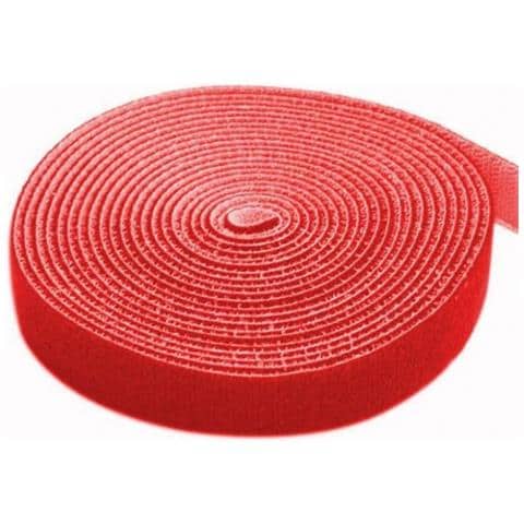 Rotolo Di Velcro Gestione Cavi Lunghezza 4m Larghezza 16mm Rosso - Foto 1
