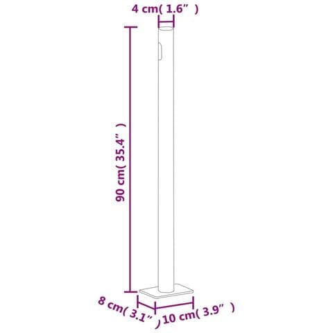 Tenda Laterale Retrattile Per Patio 140x500 Cm Nera - Foto 2