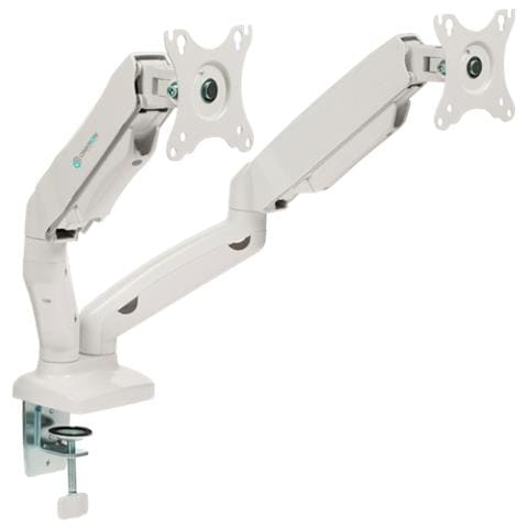 Supporto Monitor Da Scrivania Braccio Monitor Staffa Per Schermi 13-27 Pollici Vesa Max 100 X 100 Mm Con Molla A Gas - G160-wht - Foto 1