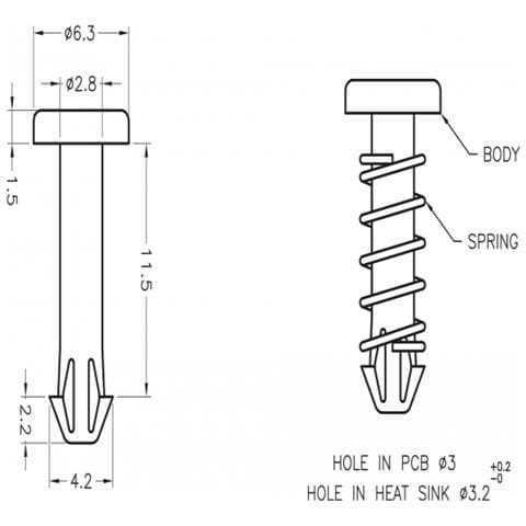 Delock Snap Rivet Per Dissipatore Di Calore - Set 10 Pezzi Bianco - Foto 6