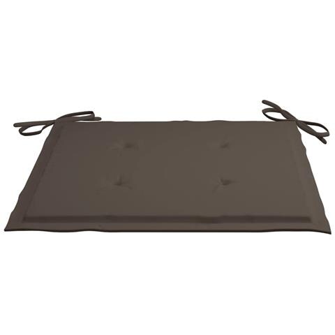 Sedie da Giardino e Cuscini Grigio Talpa 8 pz Massello di Teak - Foto 10