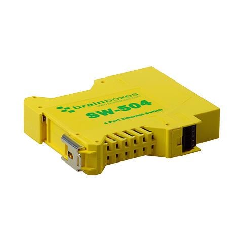 SW-504, No gestito, Fast Ethernet (10/100) , Giallo, -30 - 80 °C - Foto 1