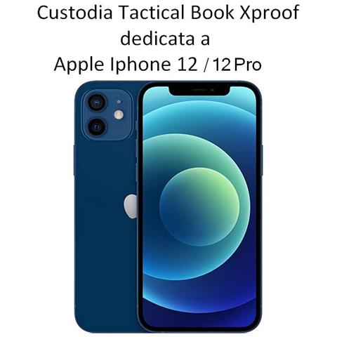 Custodia Originale Book Xproof Flip Case Per Apple Iphone 12 - 12 Pro Mud Brown - Foto 2