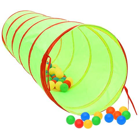 Tunnel Da Gioco Per Bambini 250 Palline Verde 175 Cm Poliestere - Foto 10