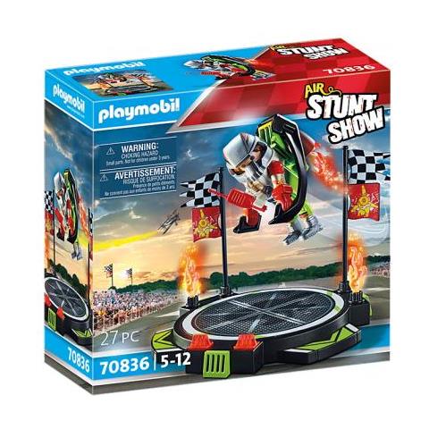 Air Stund Show Stuntman Con Jetpack Pilota Con Piattaforma - Foto 1