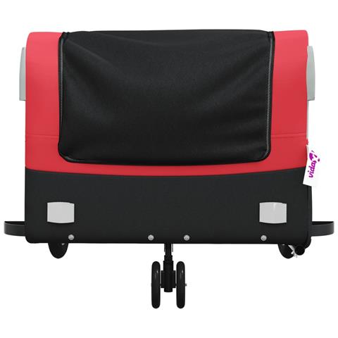 Rimorchio Da Bici Nero E Rosso 45 Kg In Ferro - Foto 2