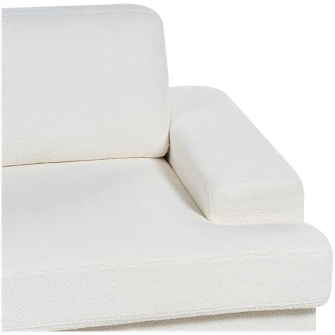 Divano 3 Posti Alla Bouclé Bianco Sporco - Foto 2