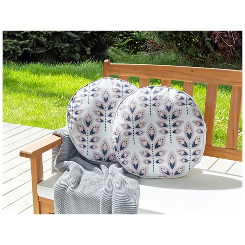 Set Di 2 Cuscini Poliestere Crema Torretta - Foto 1