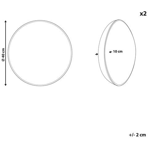 Set Di 2 Cuscini Poliestere Crema Torretta - Foto 6