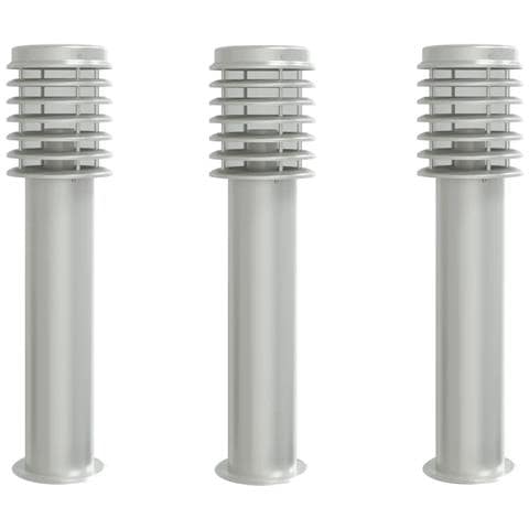 Lampade Da Terra Per Esterni 3 Pz Nere 60 Cm In Acciaio Inox - Foto 2