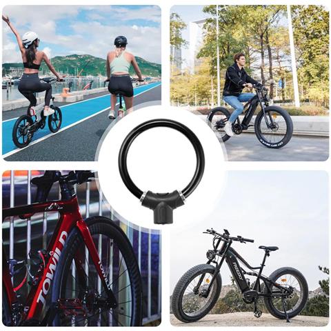 Lucchetto Per Bici Circolare Nero Per Una Sicurezza Affidabile Della Bici - Foto 5