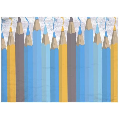 Copripiumino Sacco Piumone Pensieri Delicati Cotone Disegno Matitoni Singolo Blu - Foto 2