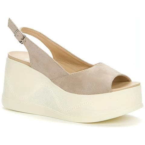 Beige Casual Open Sandals Sandali Tessile Scarpe Donna Beige Eu 38, 137570/01-02 - Foto 1