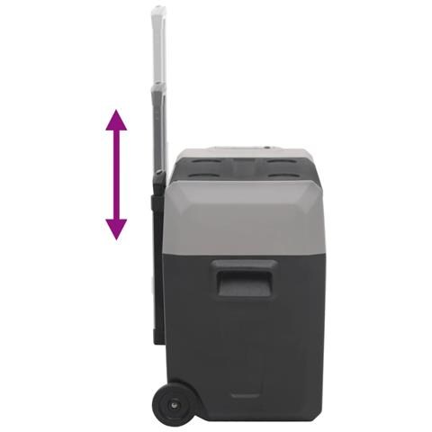 Borsa Frigo con Manico e Ruote Nera e Grigia 40 L Polipropilene - Foto 10