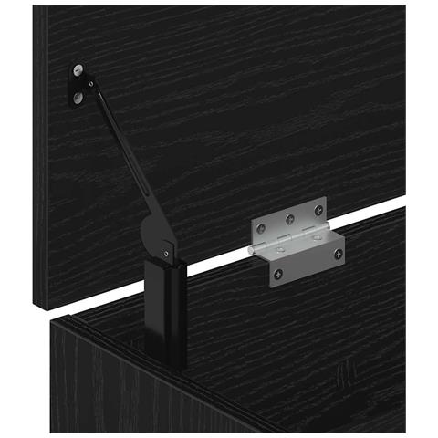 Scarpiera Rovere Nero 102x30,5x45 cm in Legno Multistrato - Foto 2