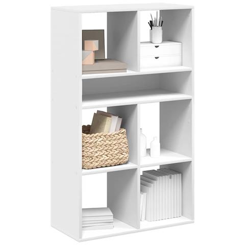 Libreria Bianca 66x31x112 Cm In Legno Multistrato - Foto 1