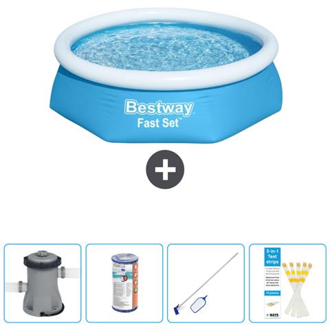 Piscina Fuori Terra - In Giro - 244x61 Cm - Blu - Include Accessori Coordinati Cb58 - Foto 1