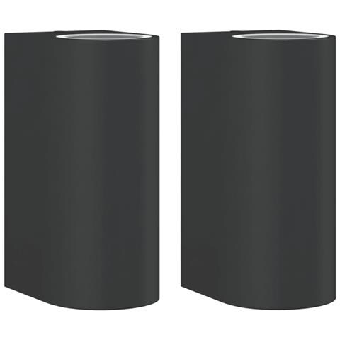 Lusso Casadino - Applique Da Parete Per Esterni 2 Pz Nere Alluminio Pressofuso - Foto 1