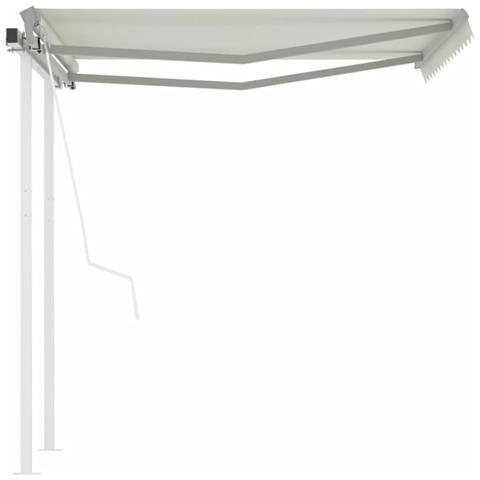 Lusso Casadino -  Tenda Da Sole Retrattile Automatica Con Pali 3,5x2,5 M Crema - Foto 1