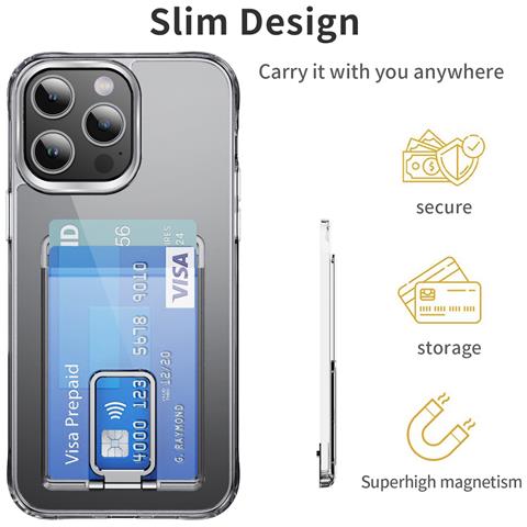 Supporto Per Porta Carte Magnetico - Design Trasparente - Foto 1