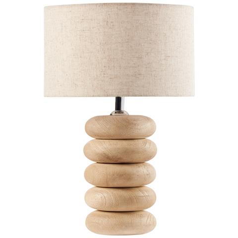 Lampada Da Tavolo Betwa Legno Di Mango Marrone Chiaro - Foto 2