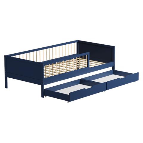 Letto Blu Scuro Per Bambini 190x90cm Con Cassetti Adam - Foto 1