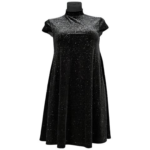 Abito Al Ginocchio Elegante Con Colletto Nero Taglia Xs - Foto 1