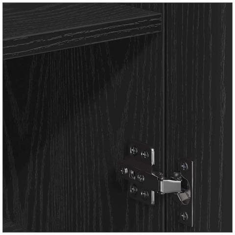 Credenza Rovere nero 79 x 38 x 80 cm Legno multistrato - Foto 9