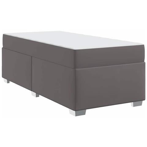Struttura del letto Grigio 100 x 200 cm Pelle sintetica - Foto 1