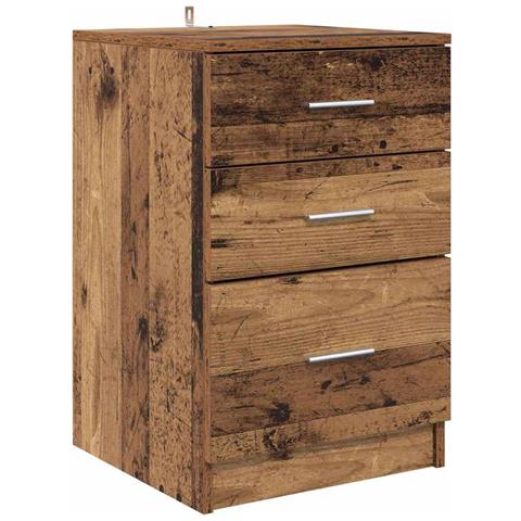 Armadio da Notte con cassetto Legno vecchio 40 x 40 x 63 cm - Foto 1