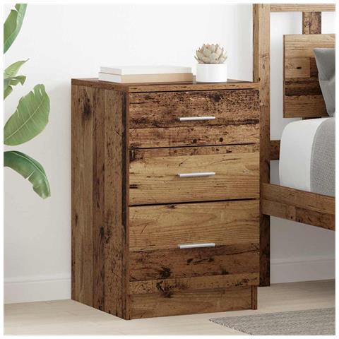 Armadio da Notte con cassetto Legno vecchio 40 x 40 x 63 cm - Foto 2