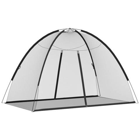 Zanzariera Mongolia con Porte 220 Rete Nera 200x120x130 cm - Foto 1