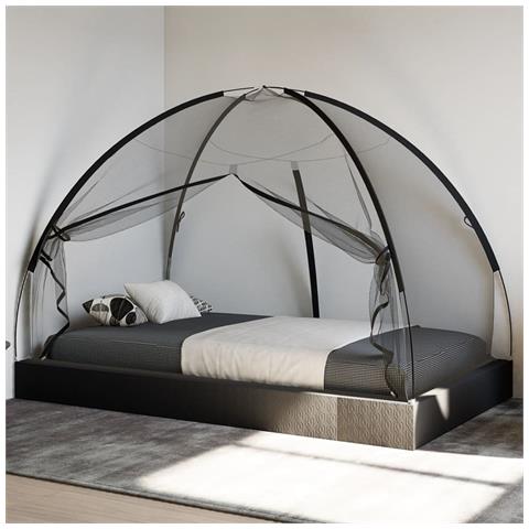 Zanzariera Mongolia con Porte 220 Rete Nera 200x120x130 cm - Foto 2