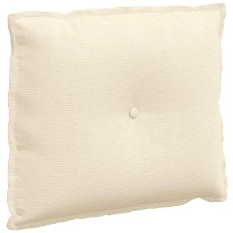 Cuscino per Schiena Crema 60 x 50 cm Tessuto in Cords - Foto 1