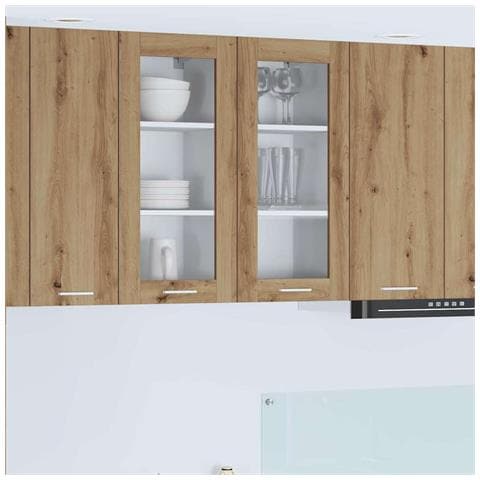 Armadio pensile Riga Rovere artigianale 40 x 31 x 80 cm - Foto 2