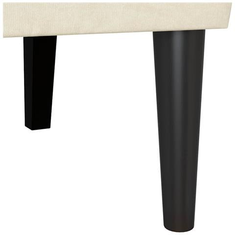 Panca Chesterfield Crema 112 x 65.5 x 75 cm Velluto - Foto 9
