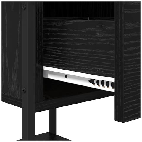 Comodino Rovere Nero 34 x 35,5 x 45 cm Legno multistrato - Foto 9