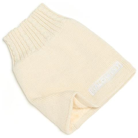 Scaldacollo Ricamato Con Lettera A Tinta Unita - Scaldacollo In Maglia Caldo Beige - Foto 2