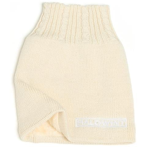 Scaldacollo Ricamato Con Lettera A Tinta Unita - Scaldacollo In Maglia Caldo Beige - Foto 1